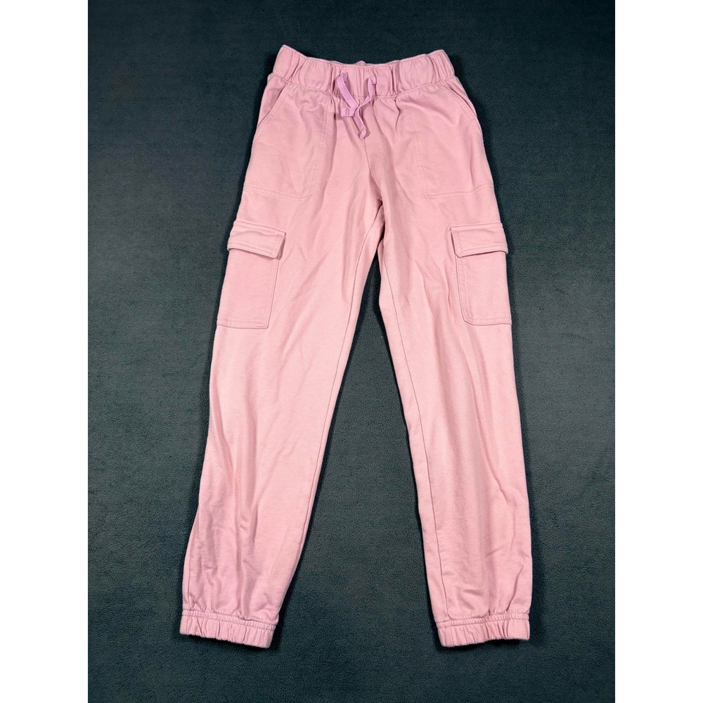OshKosh B'gosh Cargo Joggers Girls Size 10 Pink Solid Cotton Blend